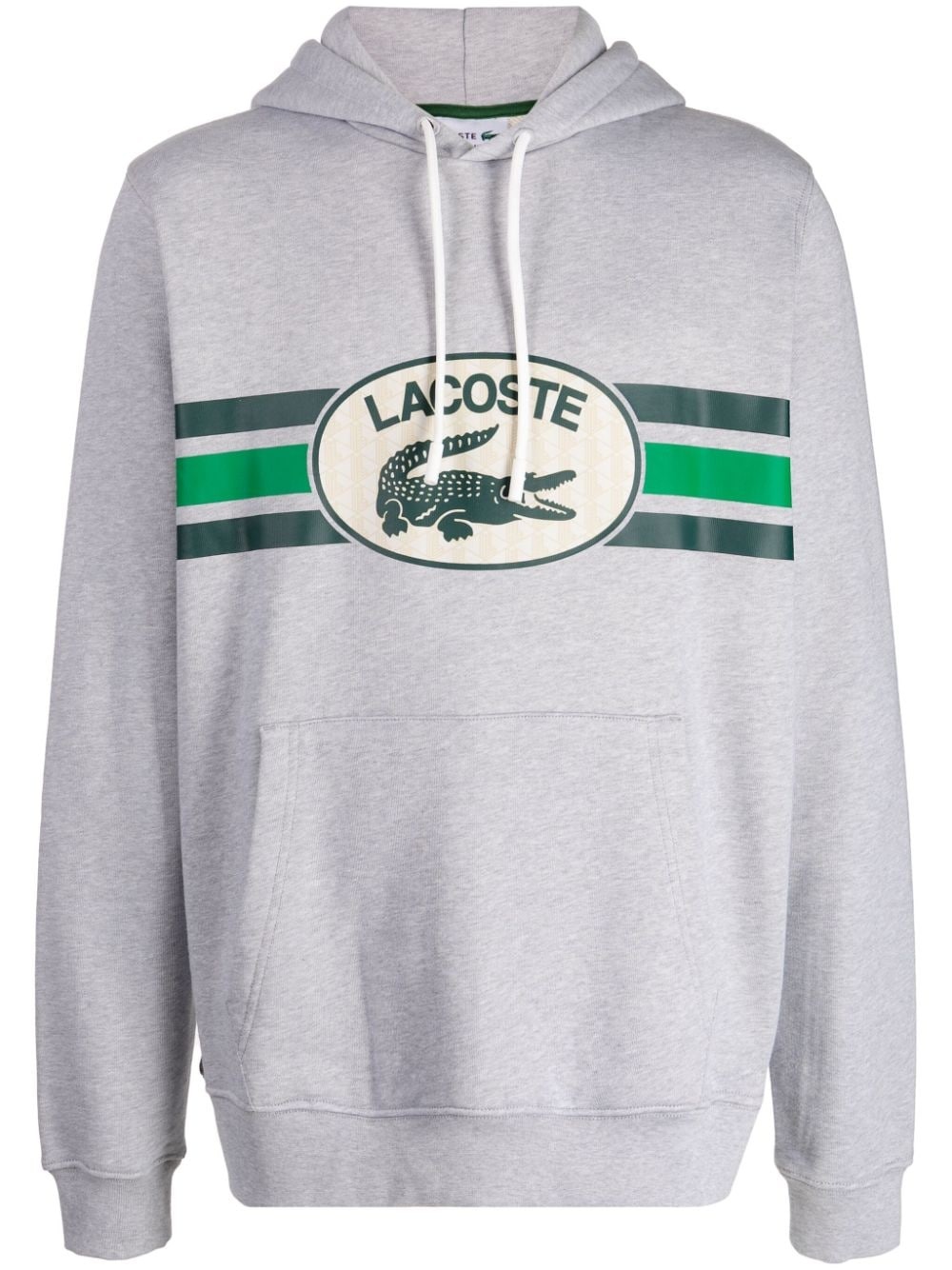 logo-print cotton hoodie - 1