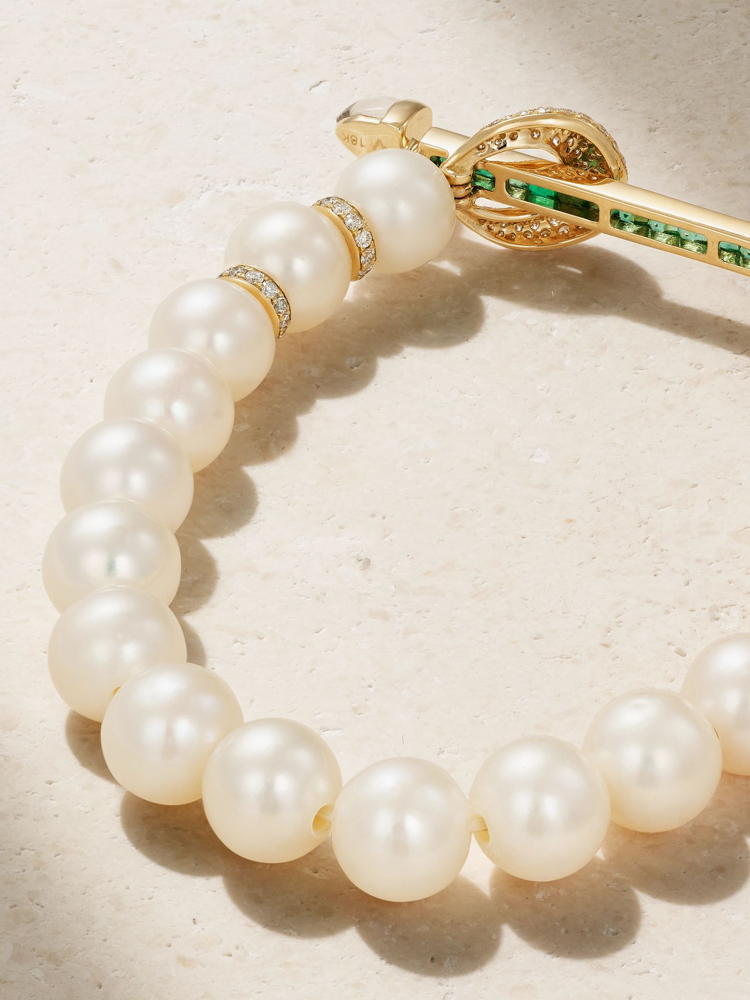 Chakra 18-karat gold multi-stone bracelet Gold - 3