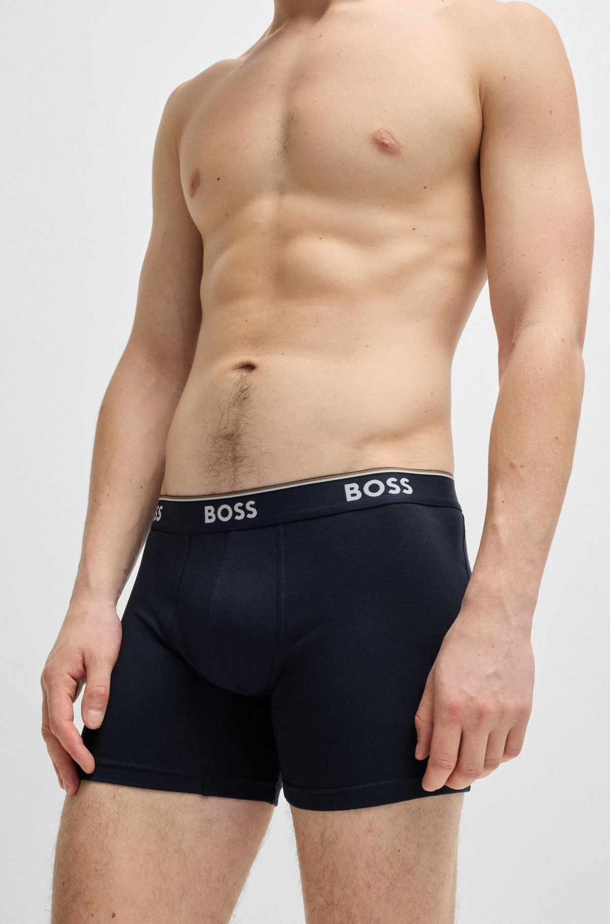 THREE-PACK OF STRETCH COTTON BOXER BRIEFS - 4