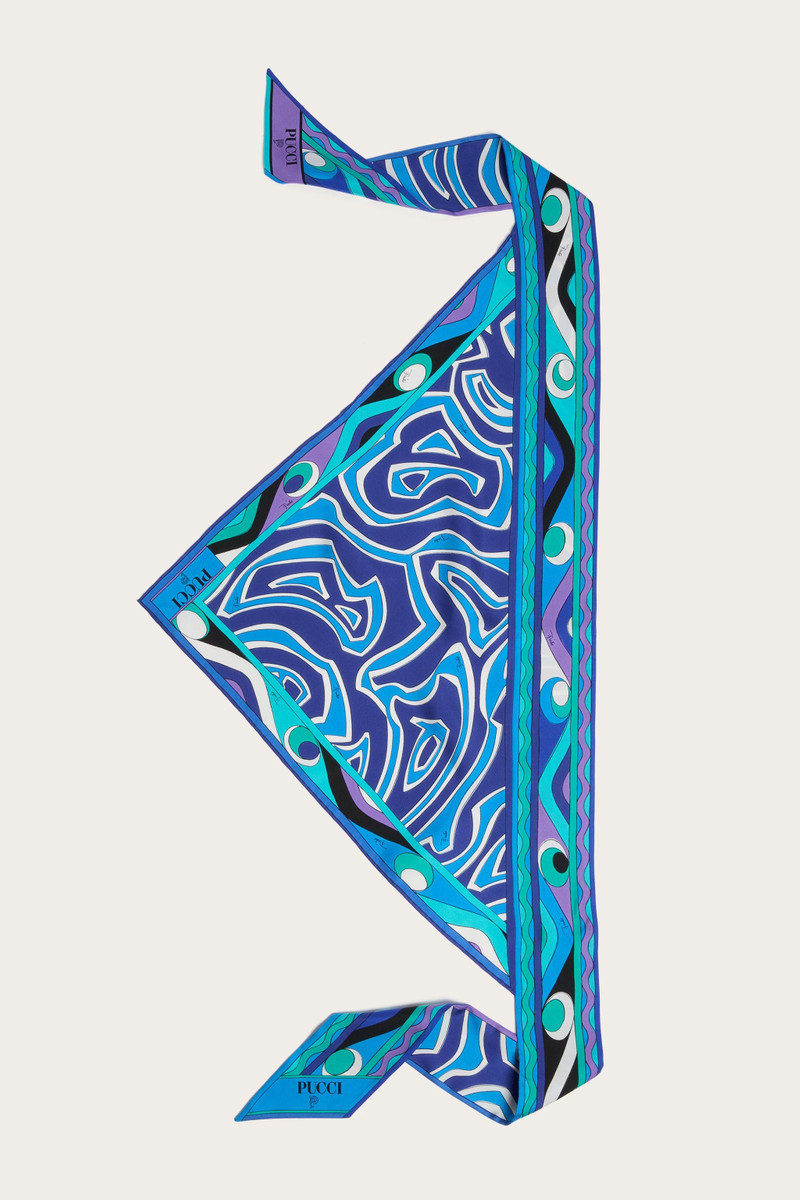 LABIRINTO PRINT SILK TRIANGLE SCARF 1