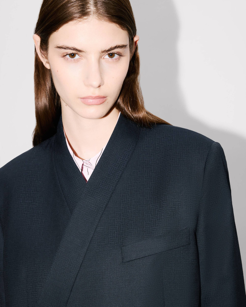 'KENZO Weave' kimono blazer in wool jacquard 6