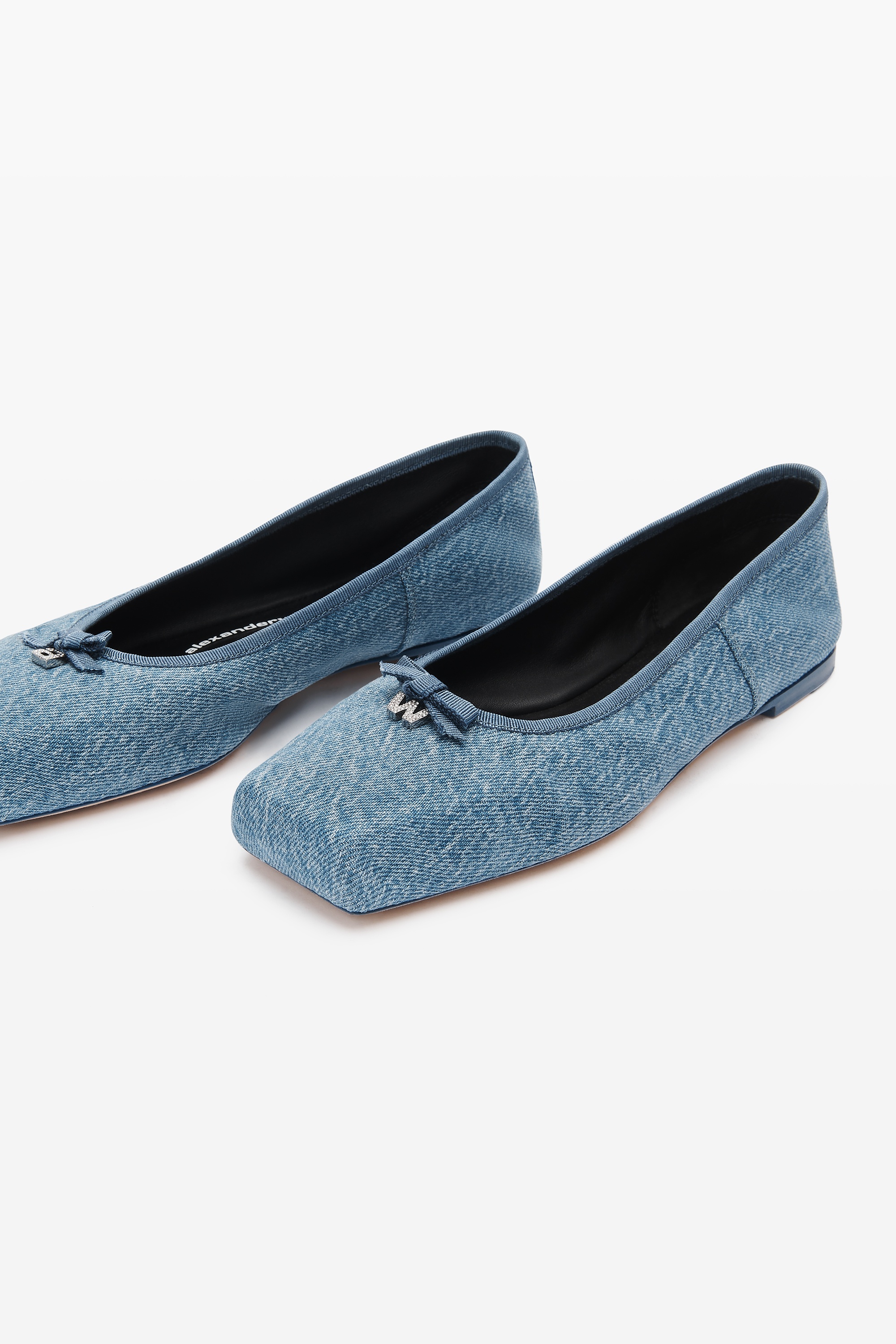 BILLIE FLAT IN WASHED DENIM - 2