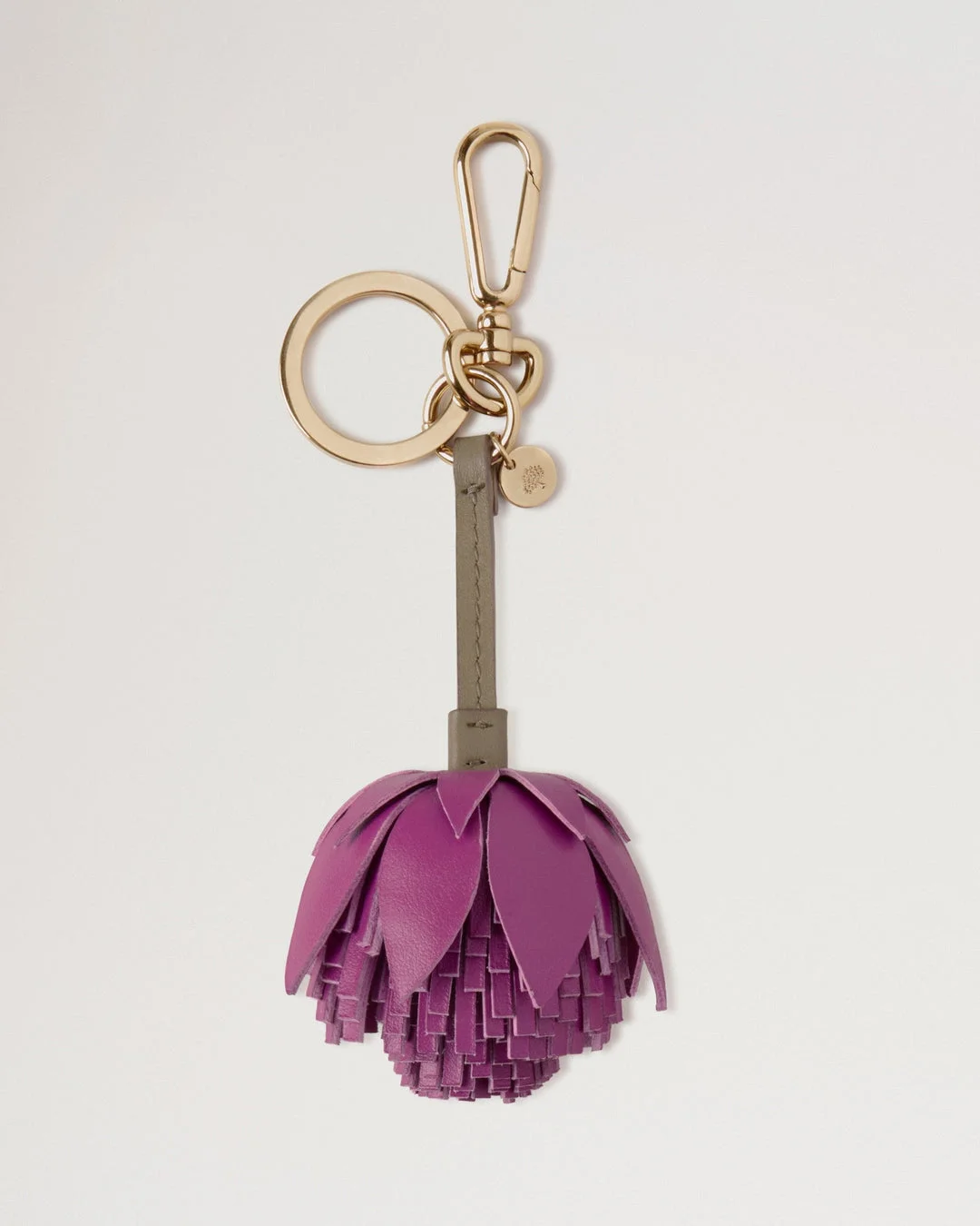 Flower Keyring Pom Pom Orchid Bloom Mixed Material - 1