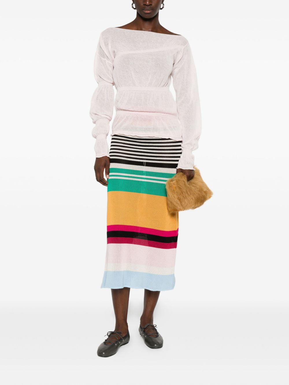 boat-neck drawstring top - 2