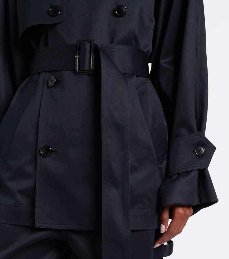 Cropped cotton trench coat 4