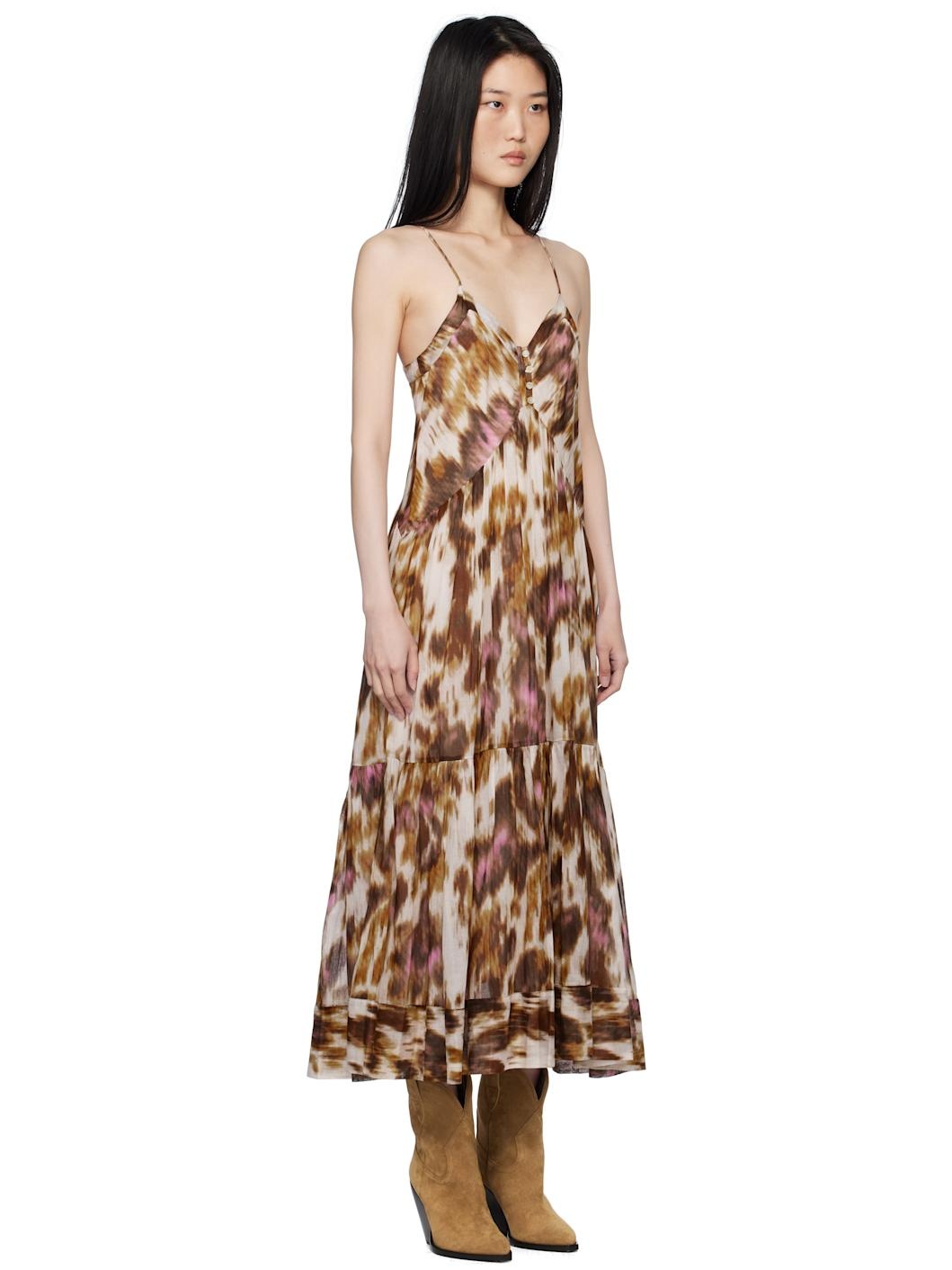 Off-White & Tan Sabba Maxi Dress - 2