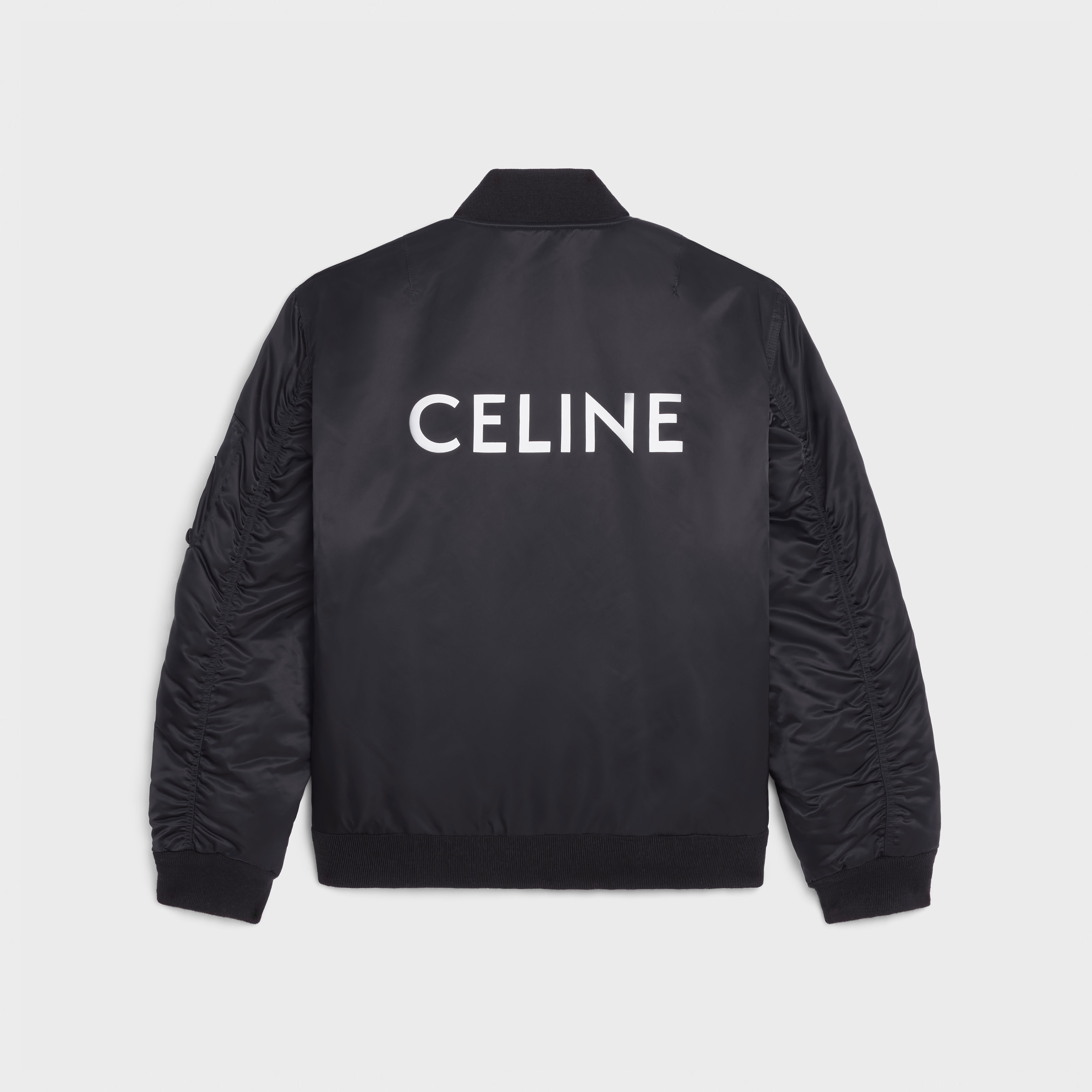 celine bomber jacket in nylon twill - 2