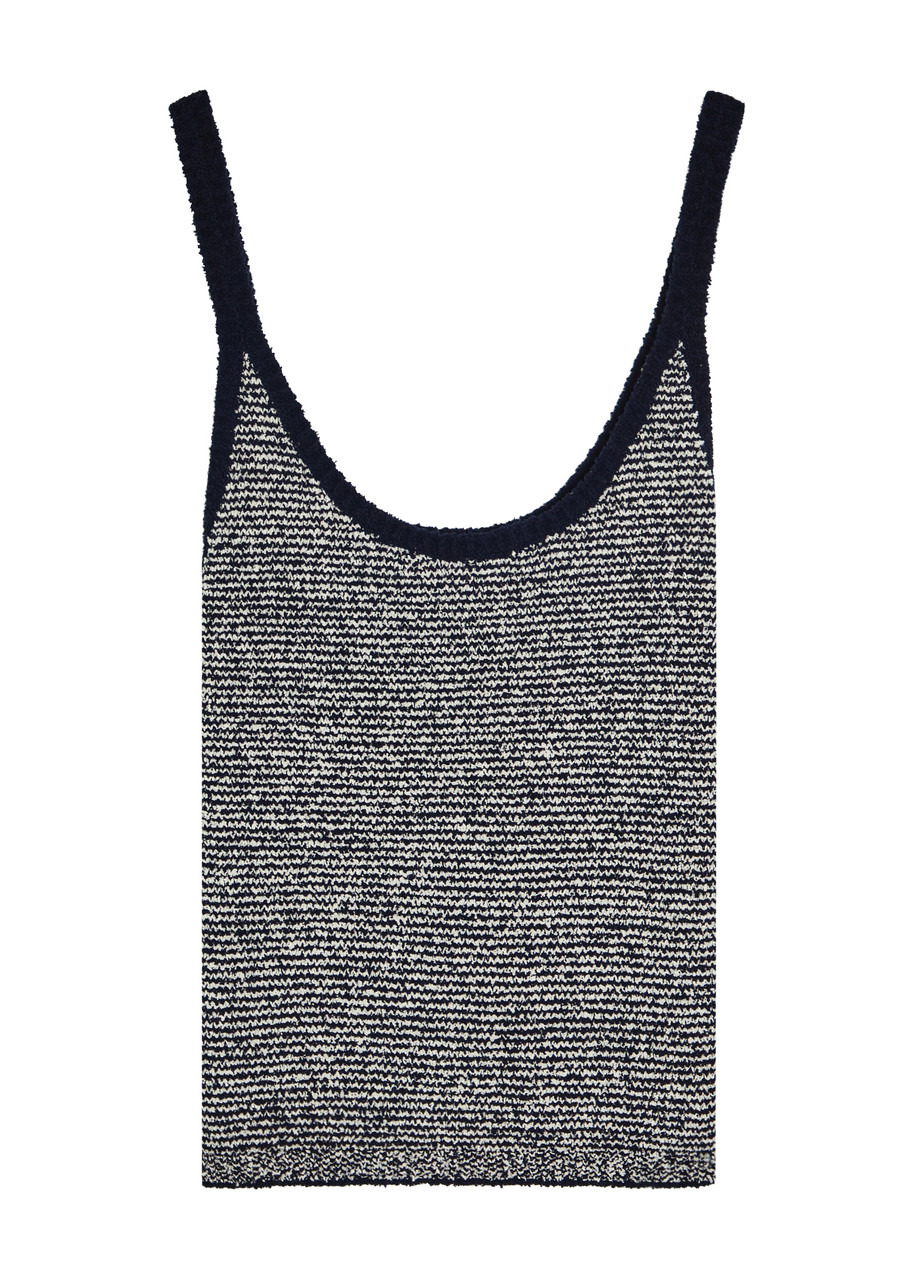 Vince Striped-intarsia Bouclé Tank - 1