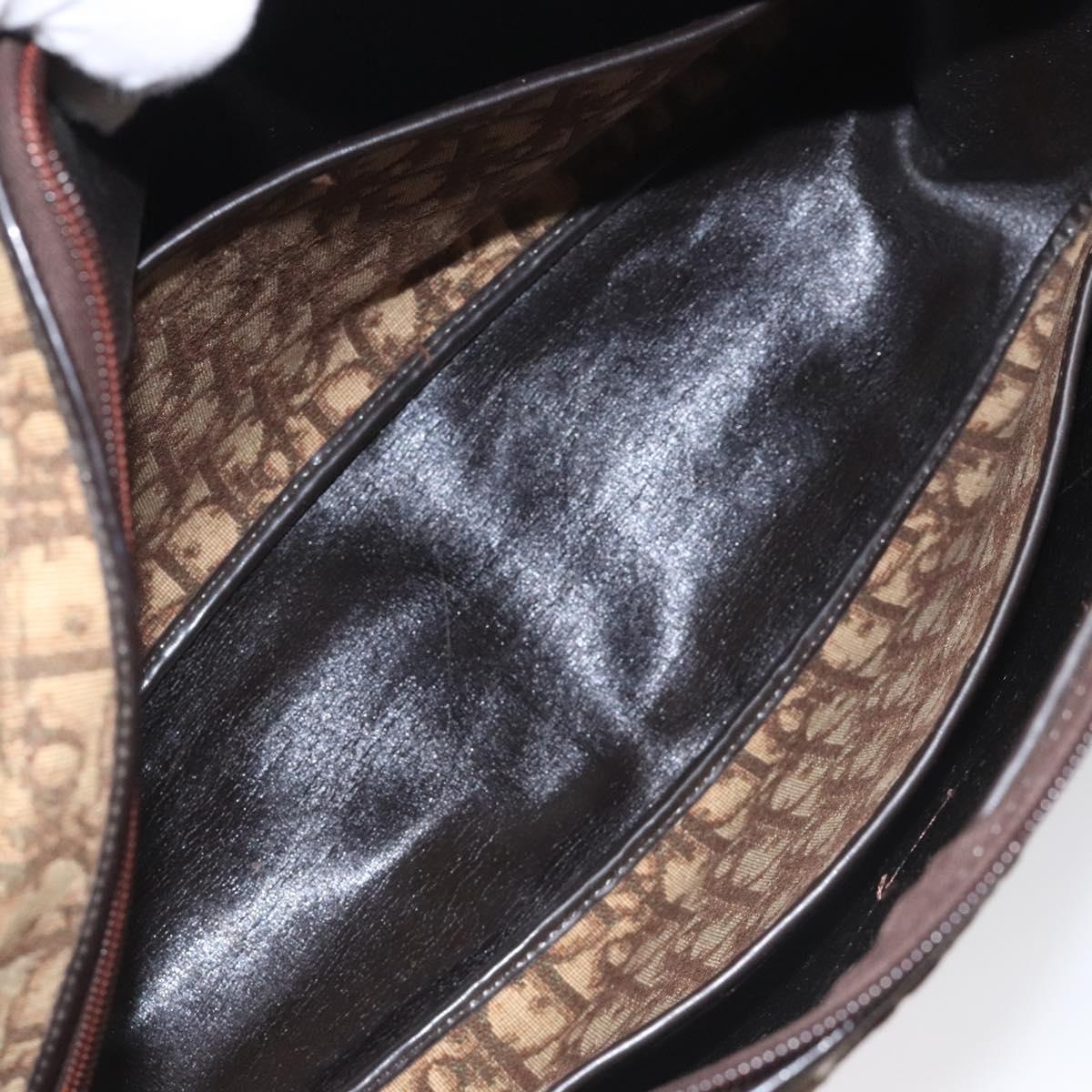 DIOR Trotter Canvas Hand Bag Brown - 11