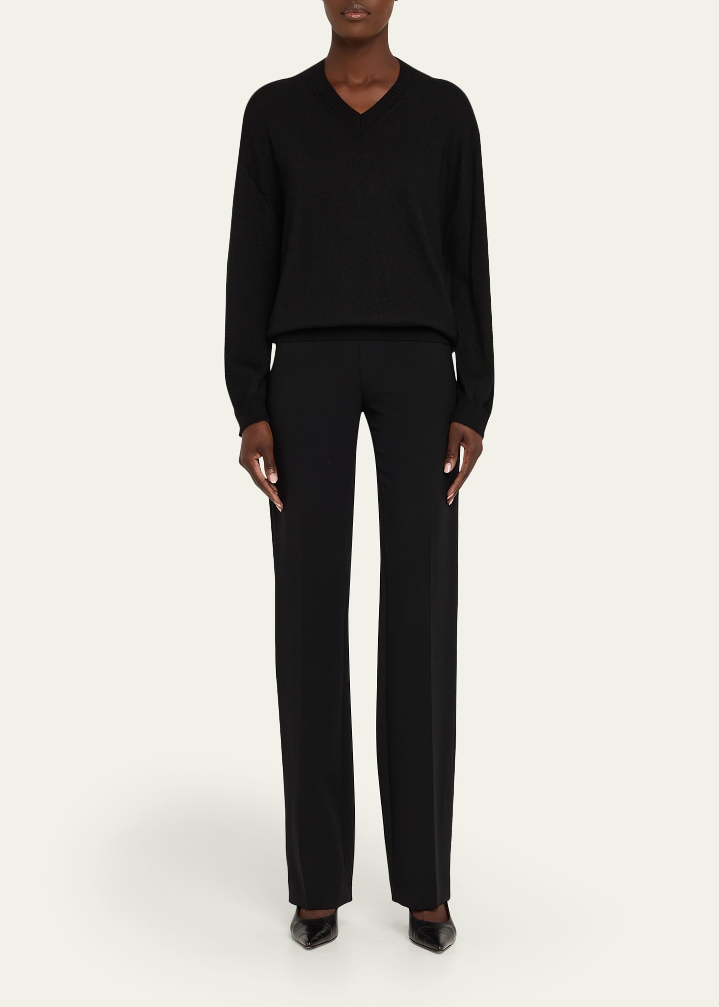 V-Neck Cashmere Sweater - 2