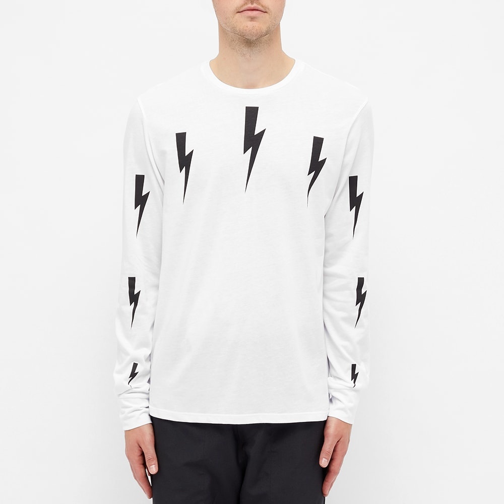 Neil Barrett Long Sleeve Lightning Bolt Tee - 4