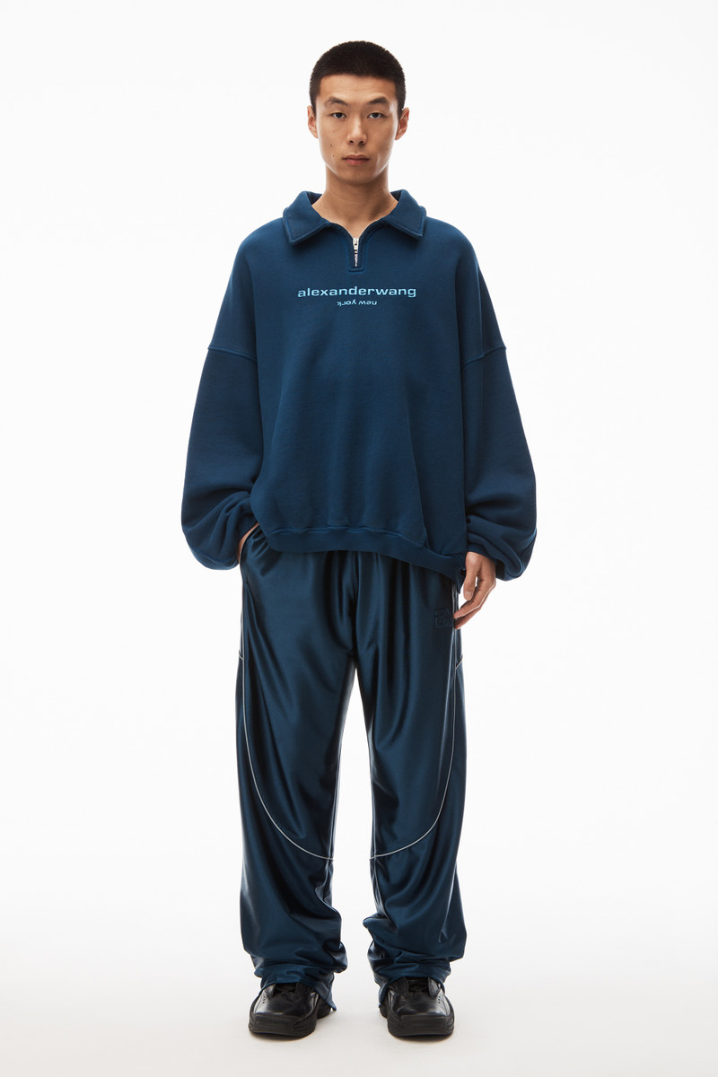 Alexander Wang half zip polo sweatshirt in terry outlook