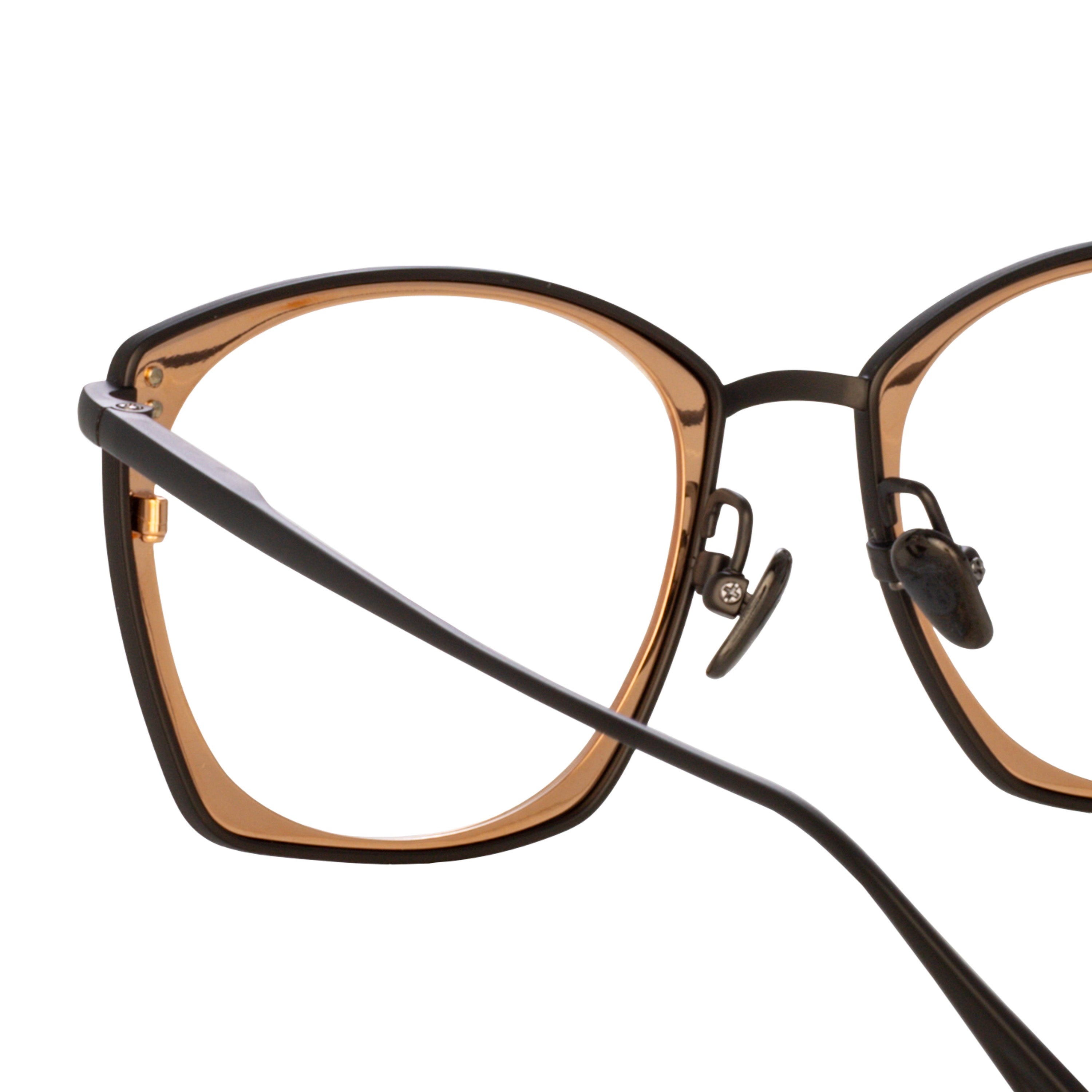 MILO SQUARE OPTICAL FRAME IN NICKEL AND ROSE GOLD - 5