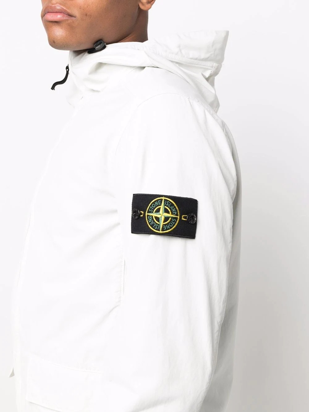 Compass badge hooded zip-up jacket - 5