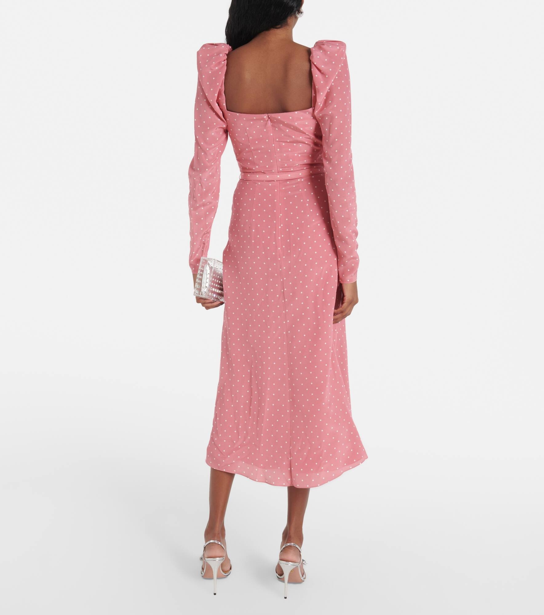 Polka-dot silk maxi dress - 3