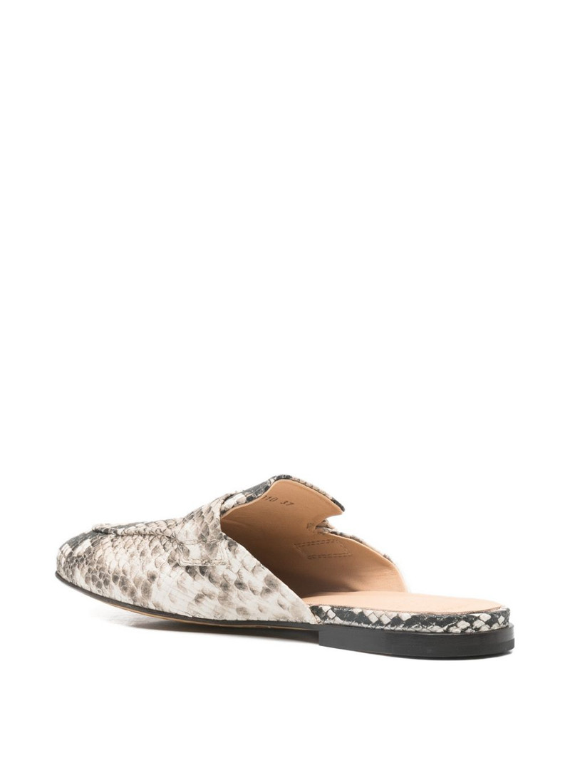 Blair snakeskin-effect flat mules 3