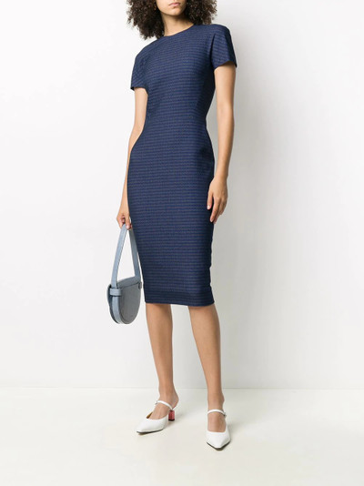 Victoria Beckham striped fitted dress outlook