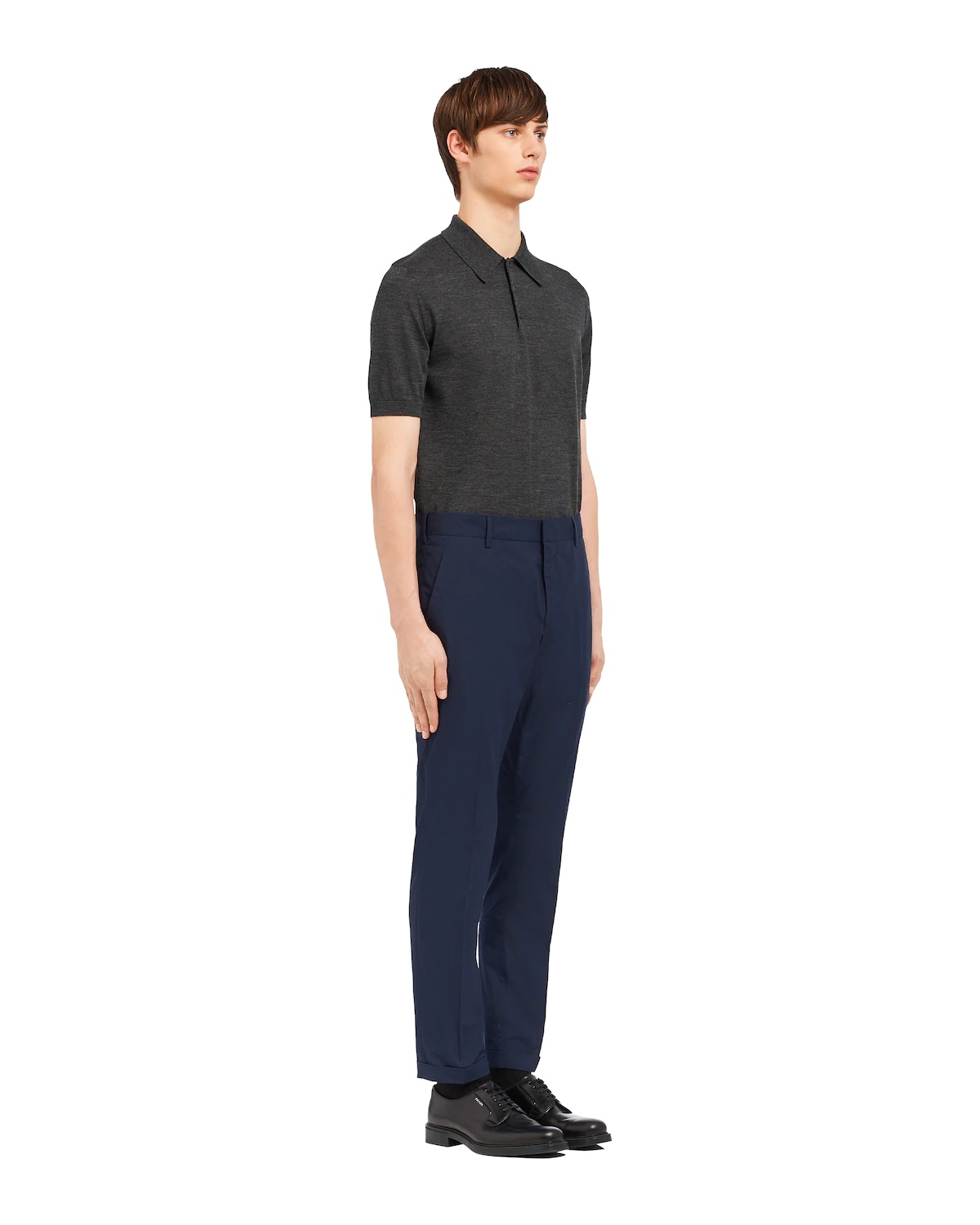 Slim-fit washed cotton trousers - 3