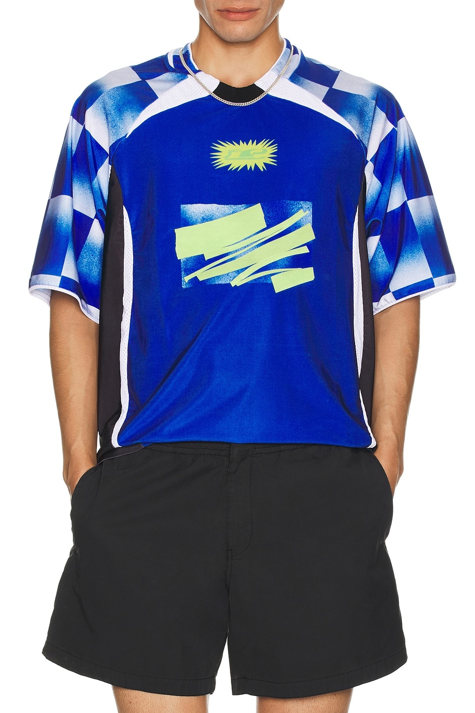 Le Pre Torn Jersey in Multi - 3