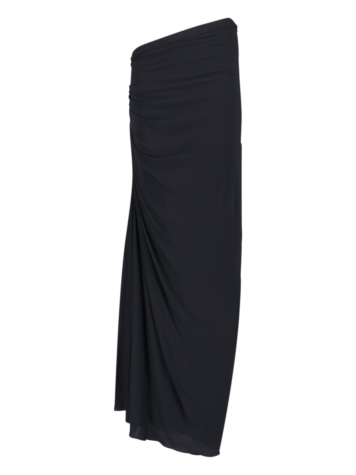 DRAPED MAXI VISCOSE SKIRT - 1