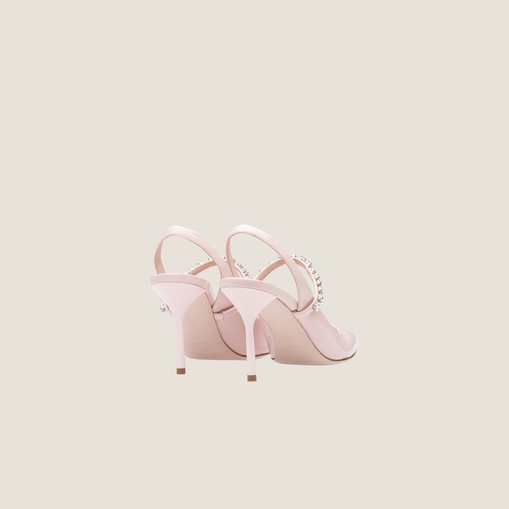Patent leather slingback pumps - 2