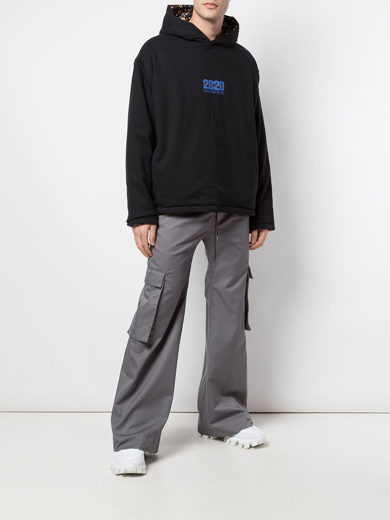 Martine Rose reversible floral hoodie outlook