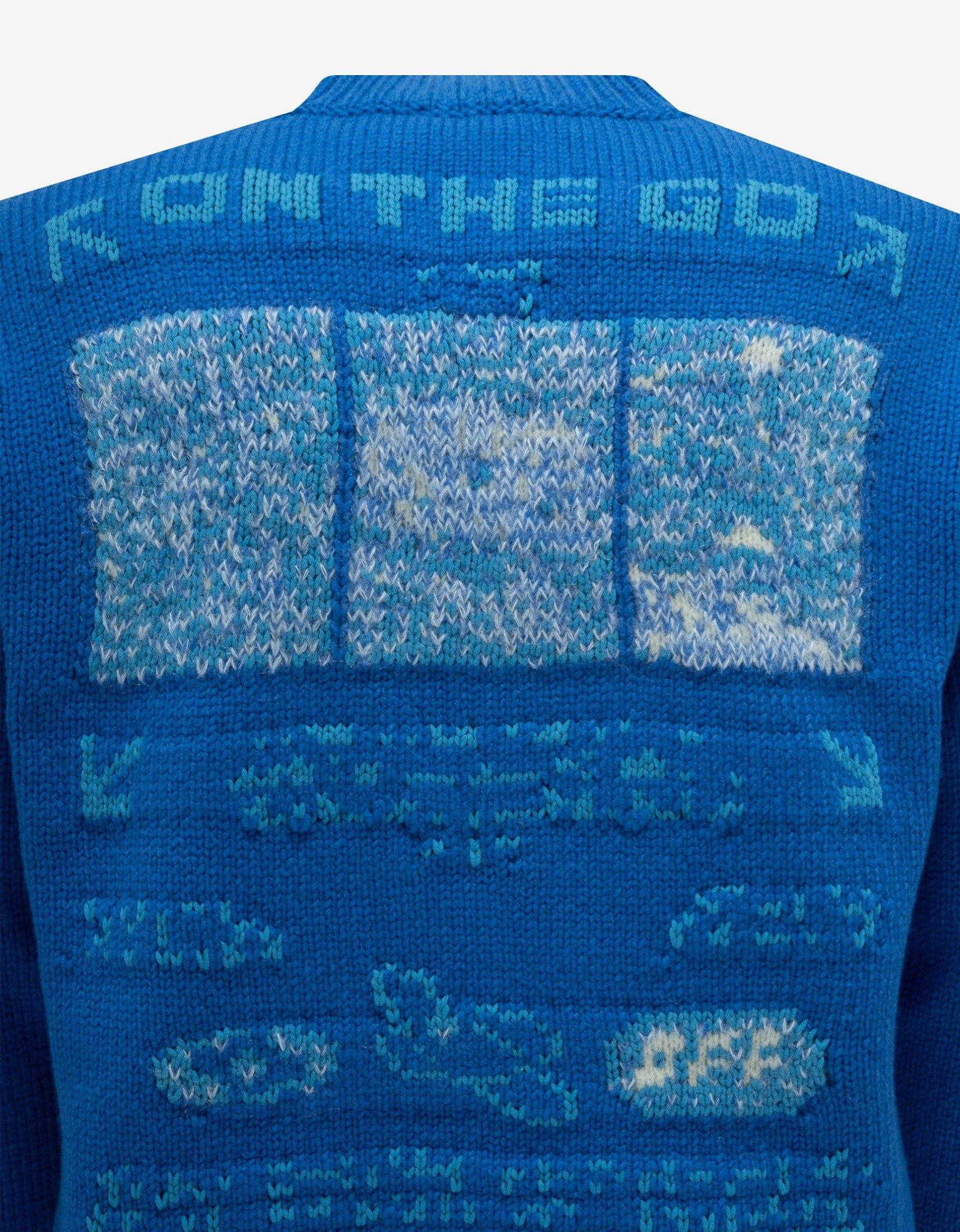 Off-White Blue On The Go Moon Chunky Sweater - 3