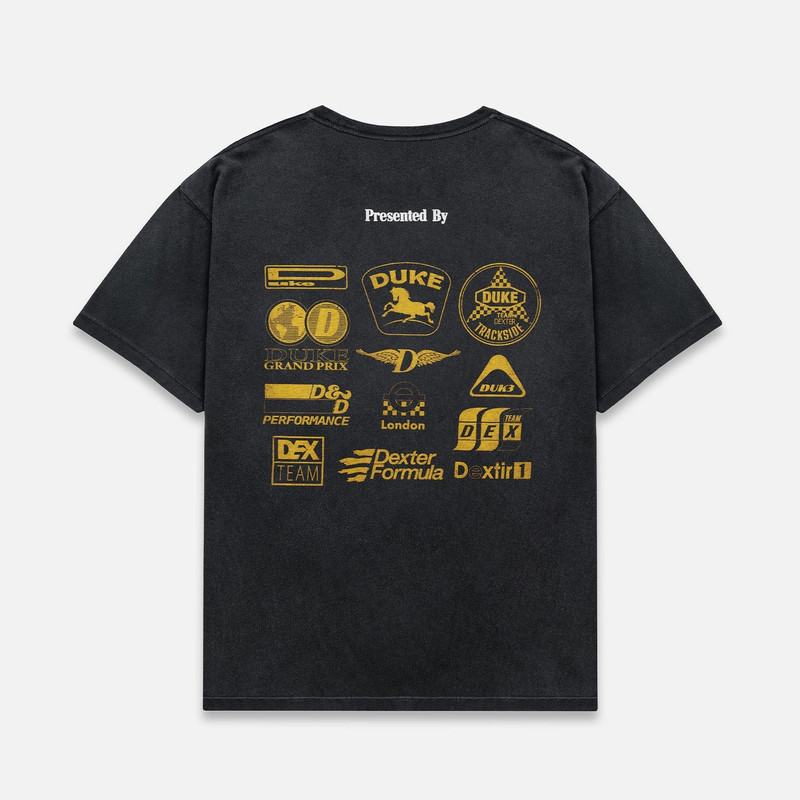 DR Sponsors Washed Black + Yellow T-Shirt 1