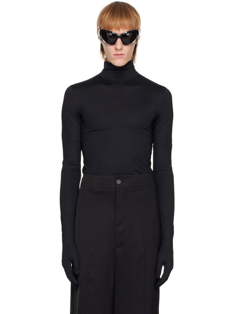 Black Fitted Long Sleeve T-Shirt 1