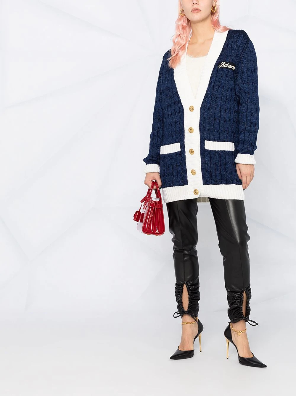 cable knit cardigan - 2