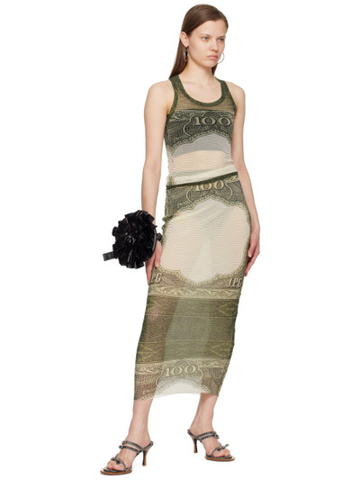 Jean Paul Gaultier Green & Off-White 'The Cartouche' Tank Top outlook