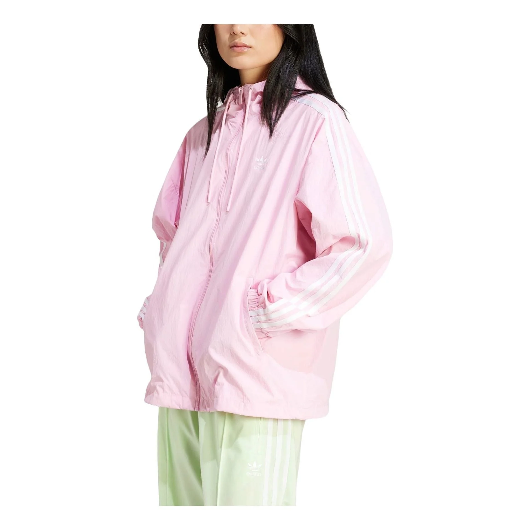 (WMNS) adidas 3-Stripes Windbreaker Jacket 'True Pink' IR8098 - 1