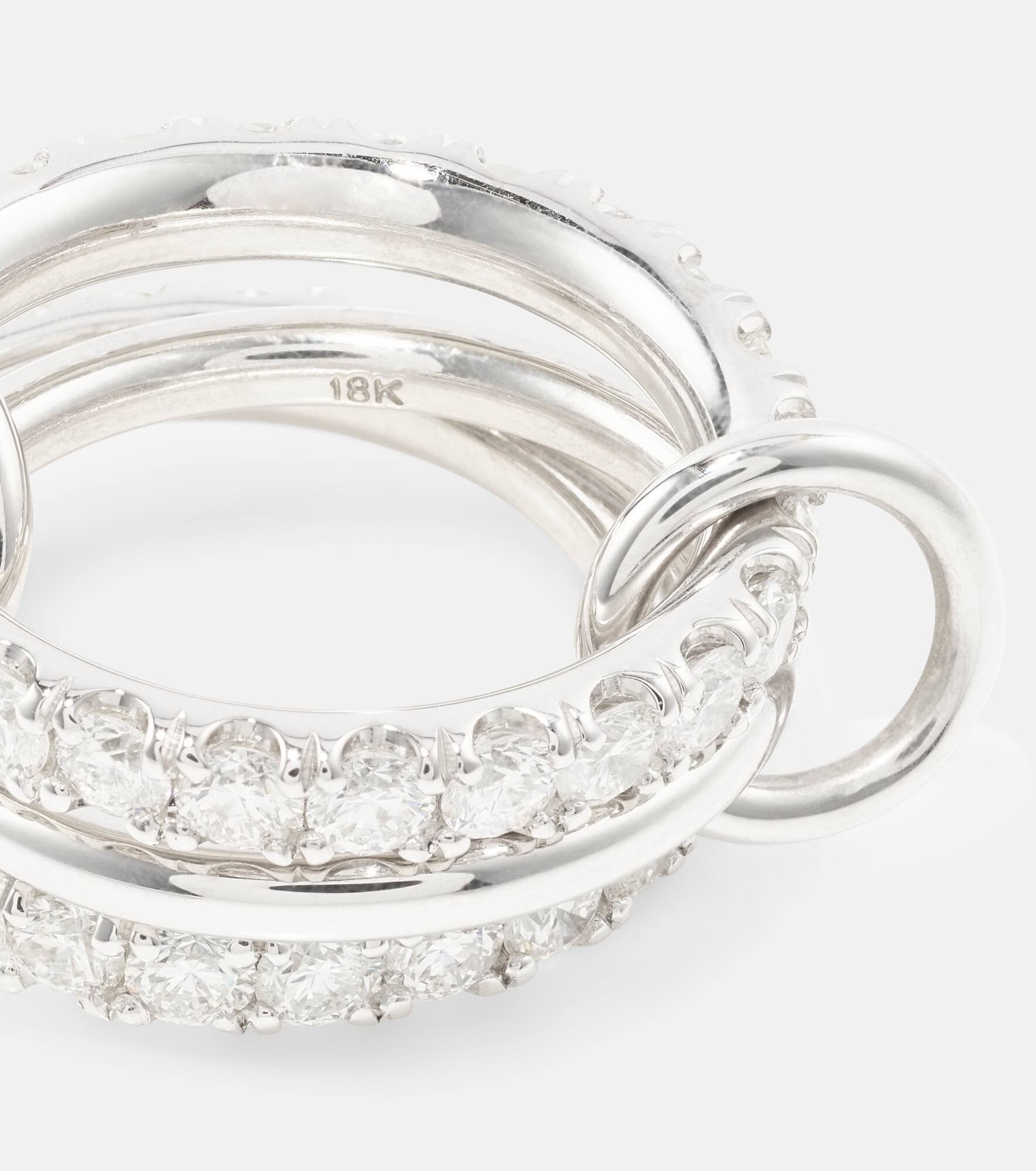 Juno 18kt white gold ring with diamonds - 6