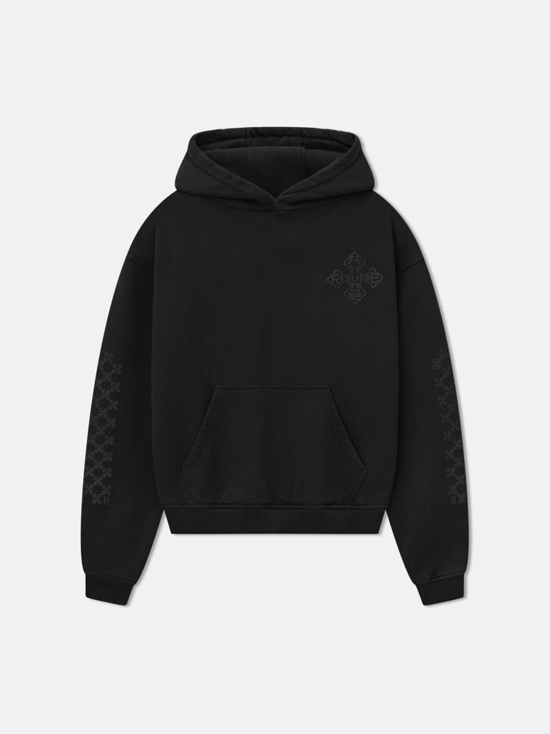 RHUDE CROSS LOGO HOODIE 1