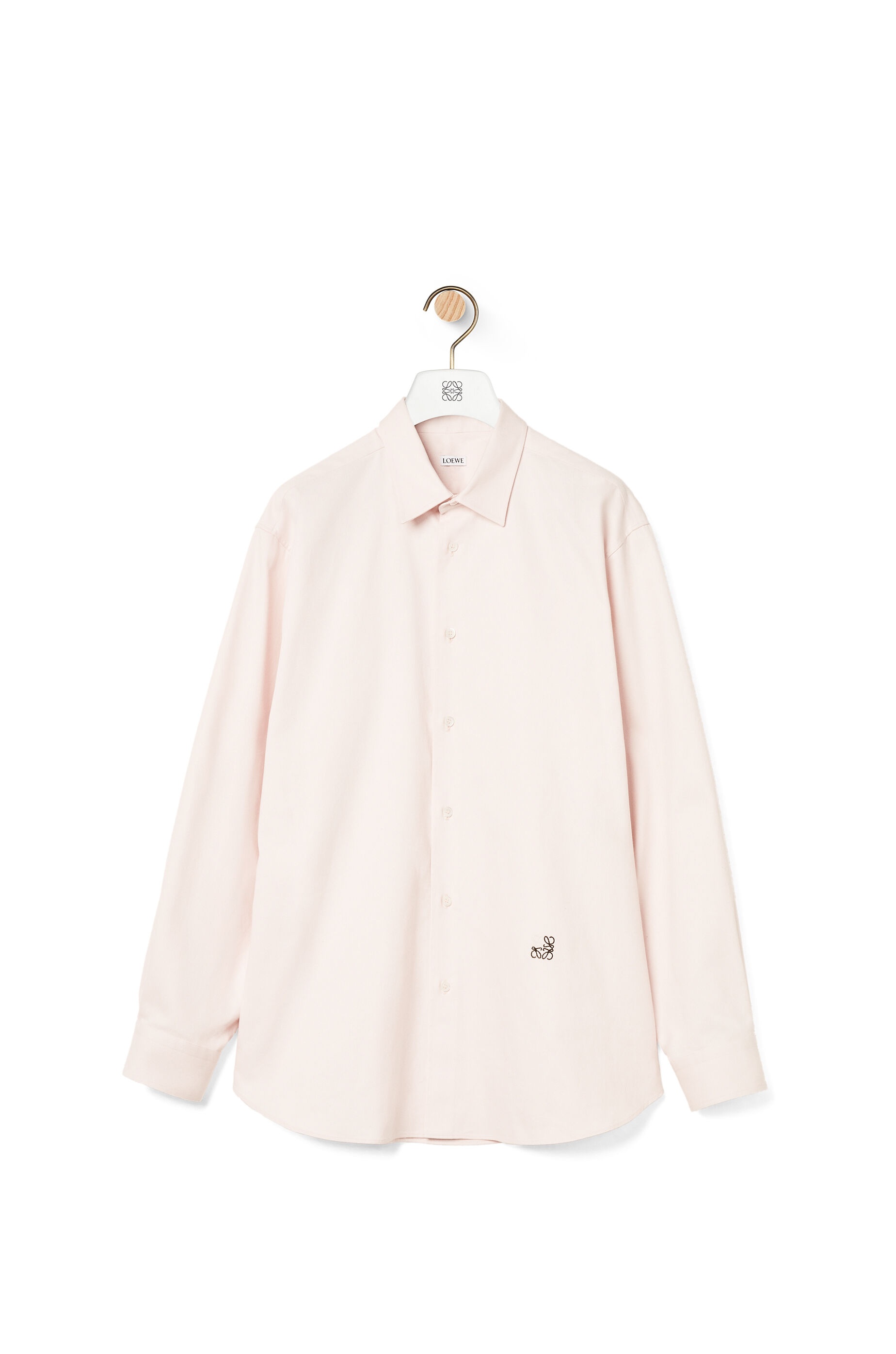 Anagram embroidered oversize shirt in cotton - 1