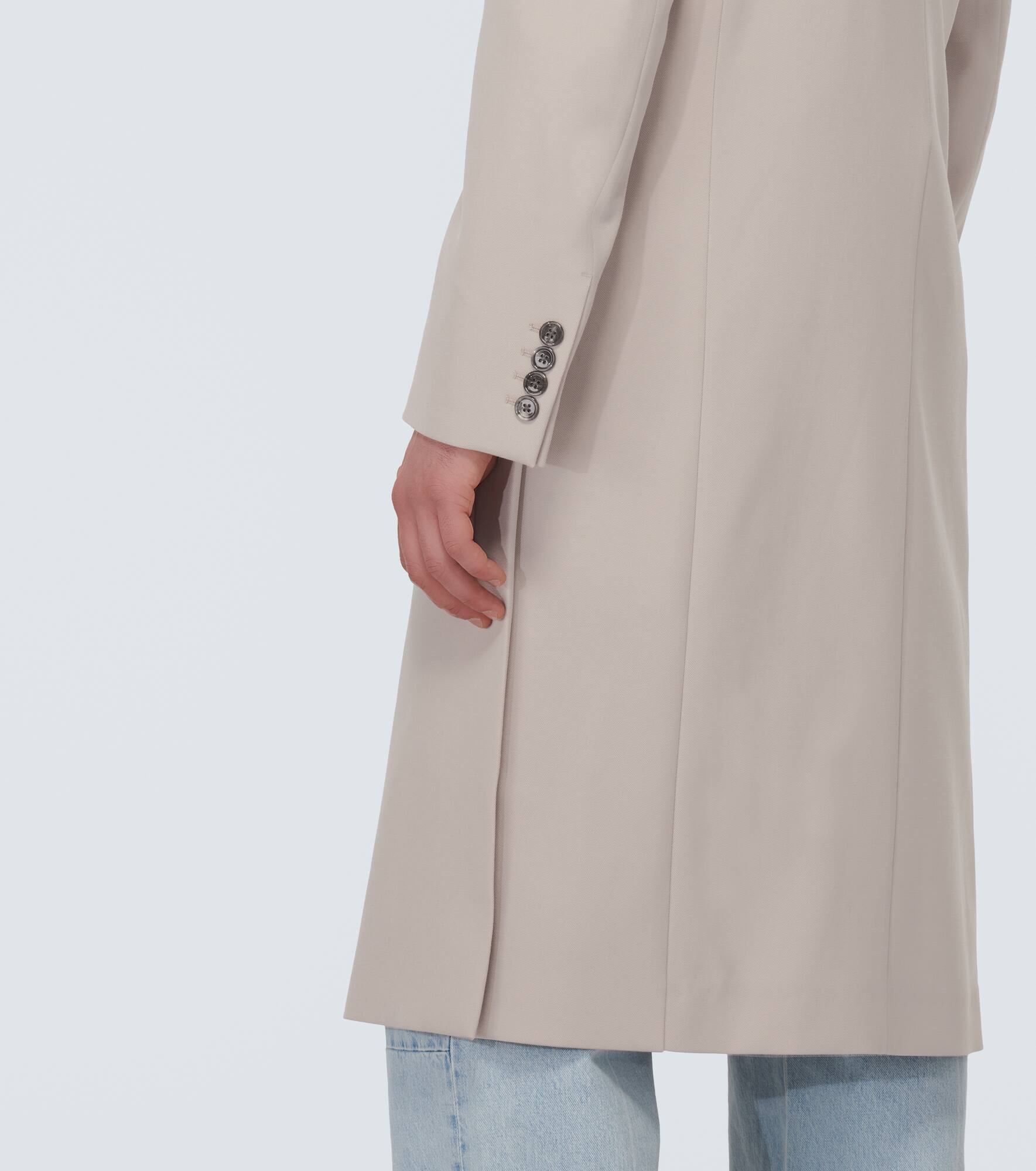 Virgin wool gabardine coat - 6