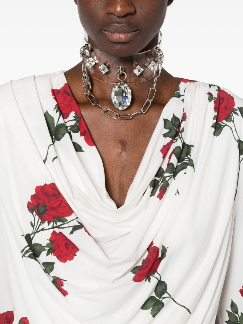 Alessandra Rich transparent crystal choker outlook