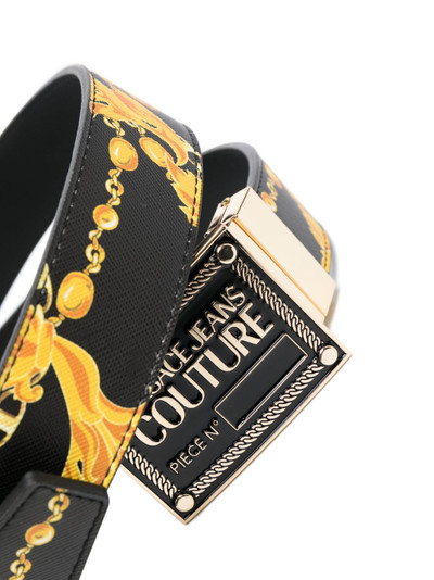 VERSACE JEANS COUTURE Barocco-print logo-buckle belt outlook
