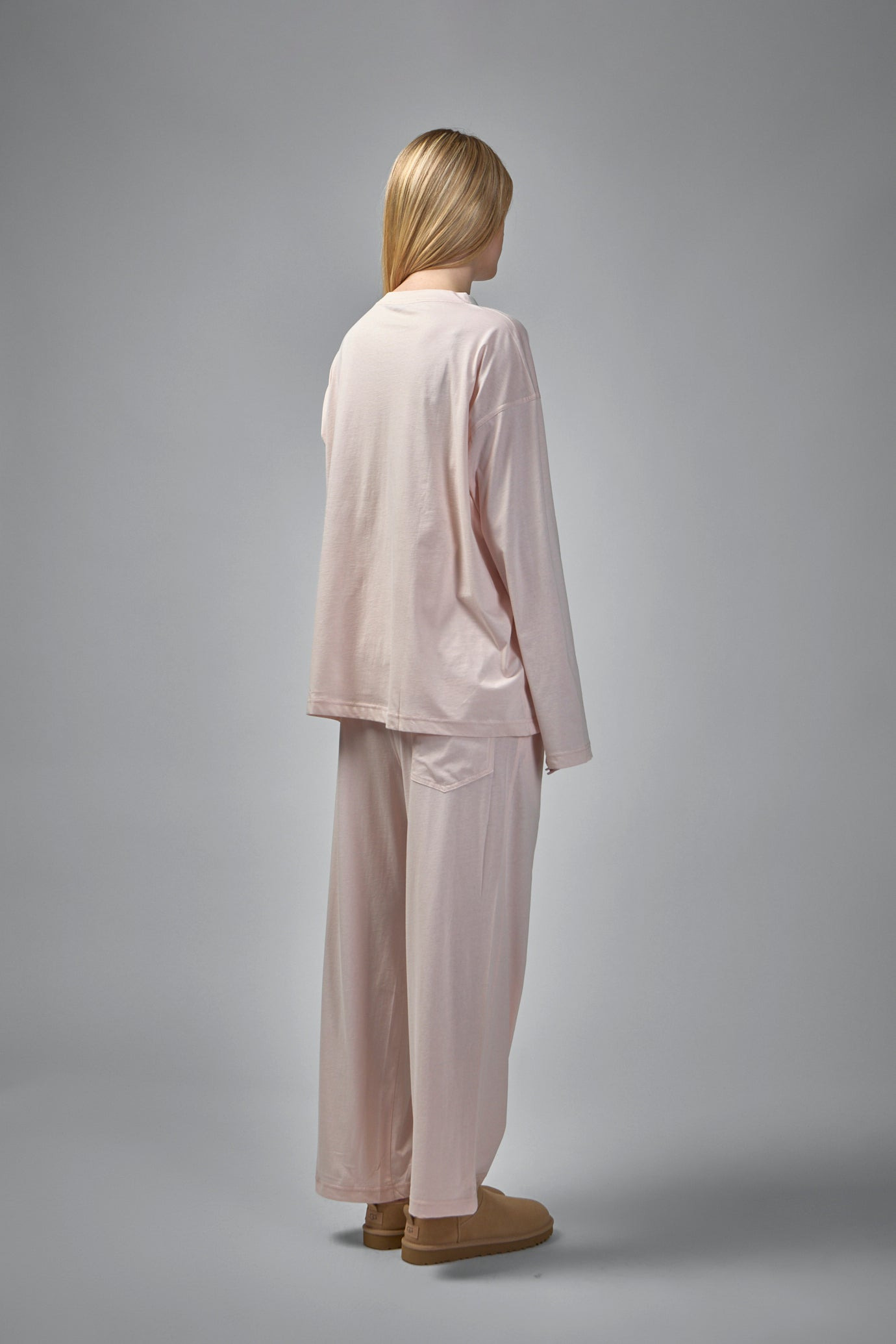 Tahoe Long Sleeve C-Neck Pajama in Fine Jersey Knit - 3