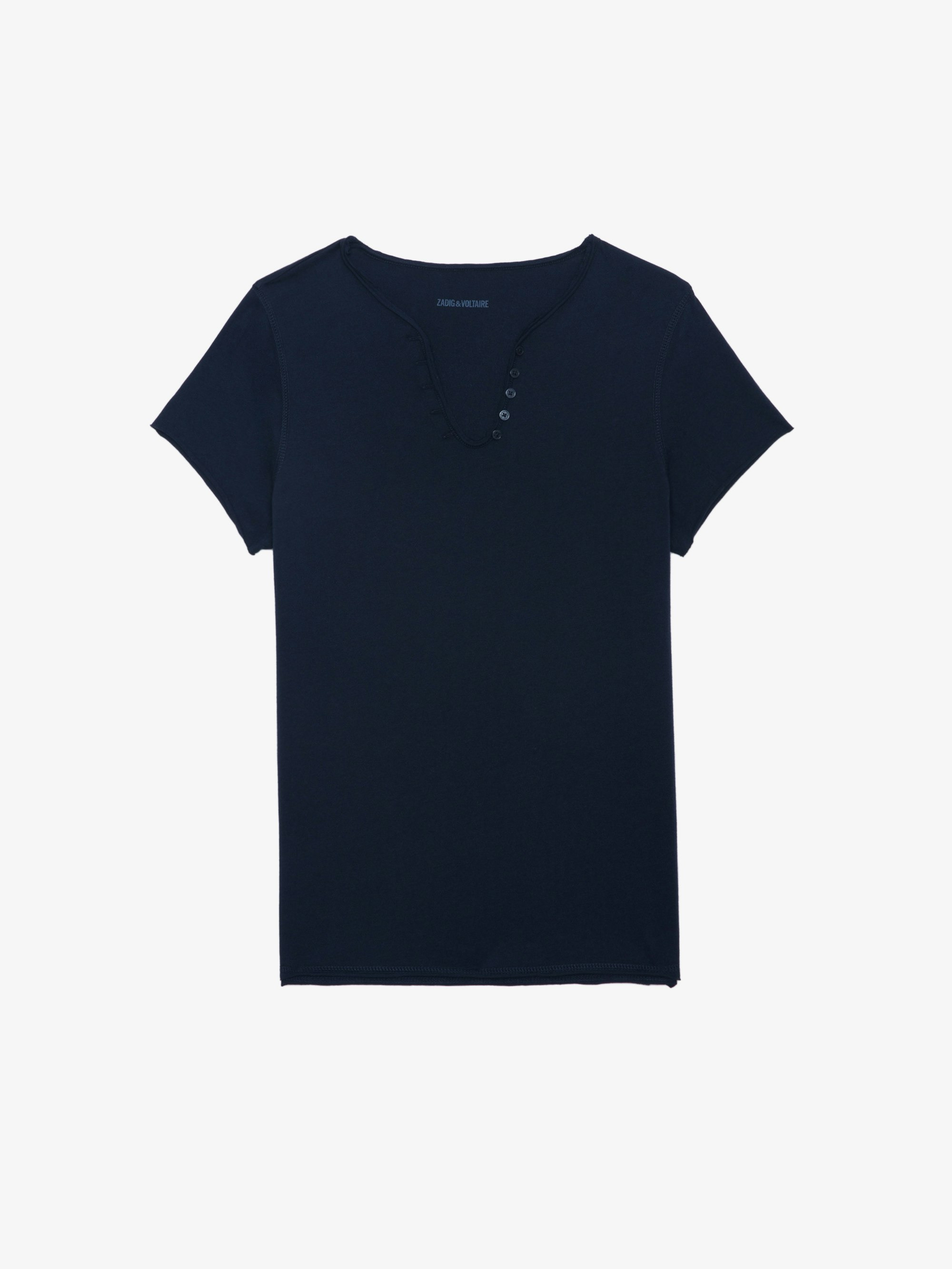 Henley Diamanté T-shirt - 1