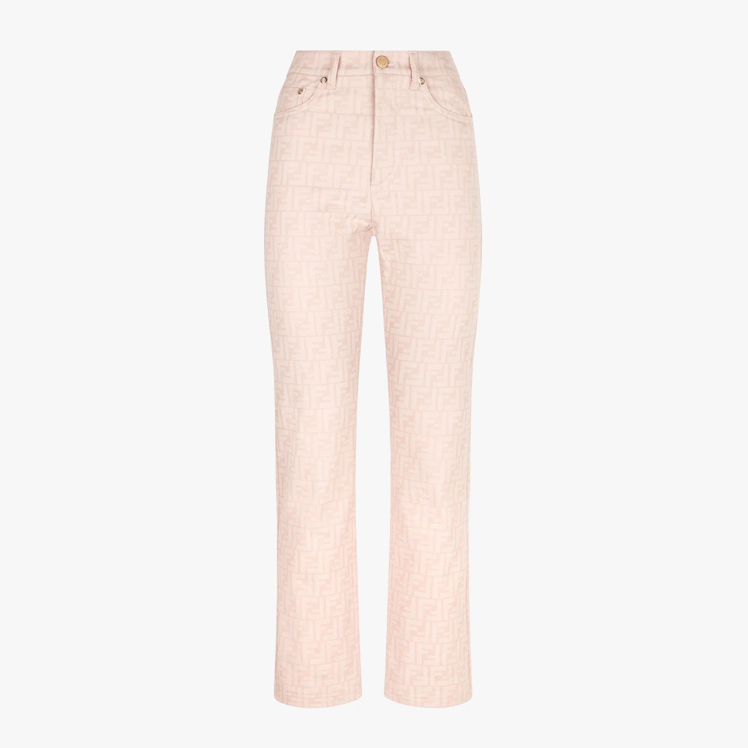 Pink denim pants - 1