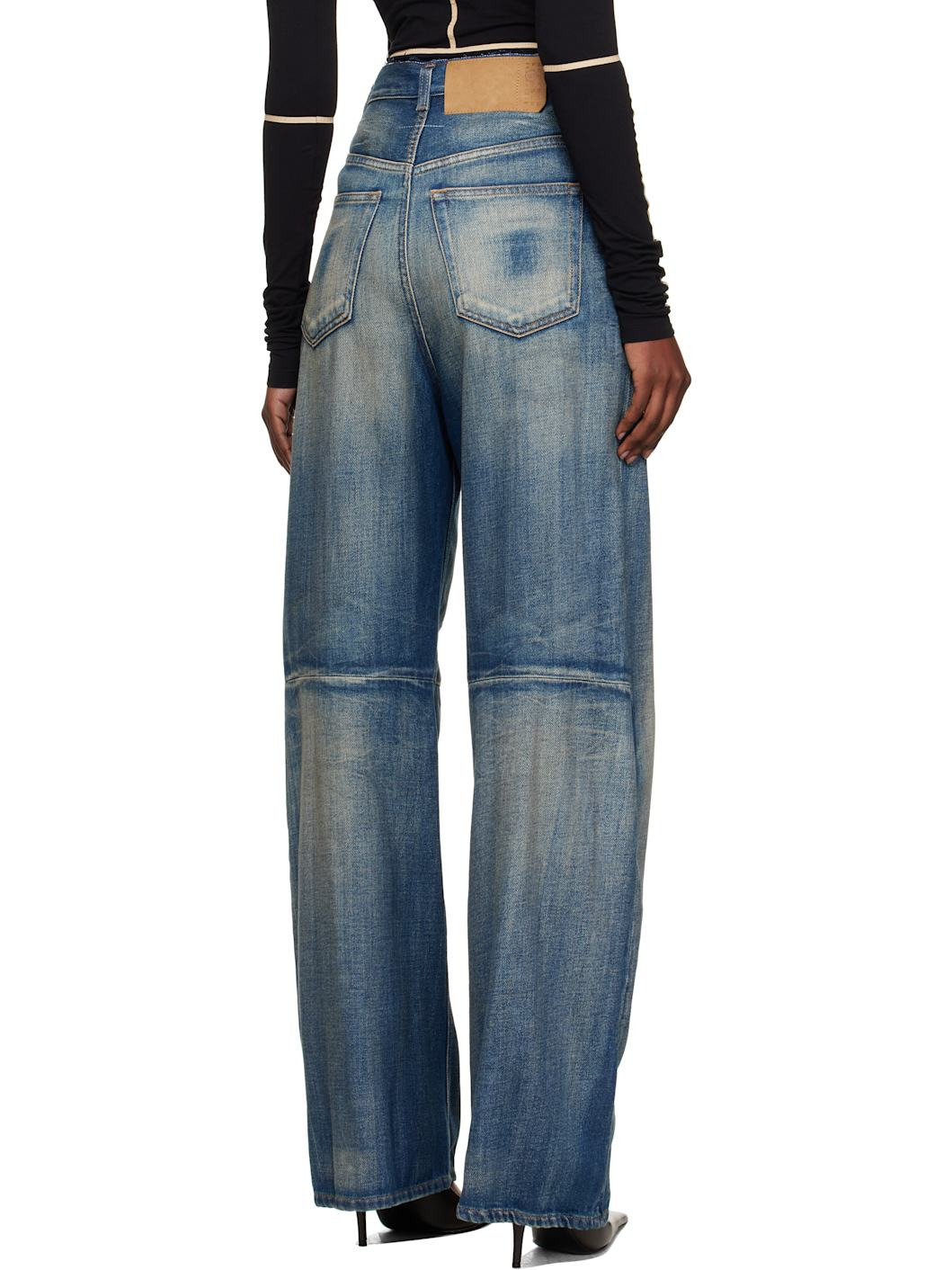Blue Wide-Leg Jeans - 3