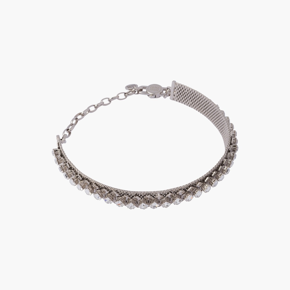 Metal choker with crystals - 2