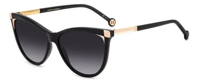 Carolina Herrera Grey Gradient Cat Eye Ladies Sunglasses HER 0141/S 0KDX/9O 57 - 1