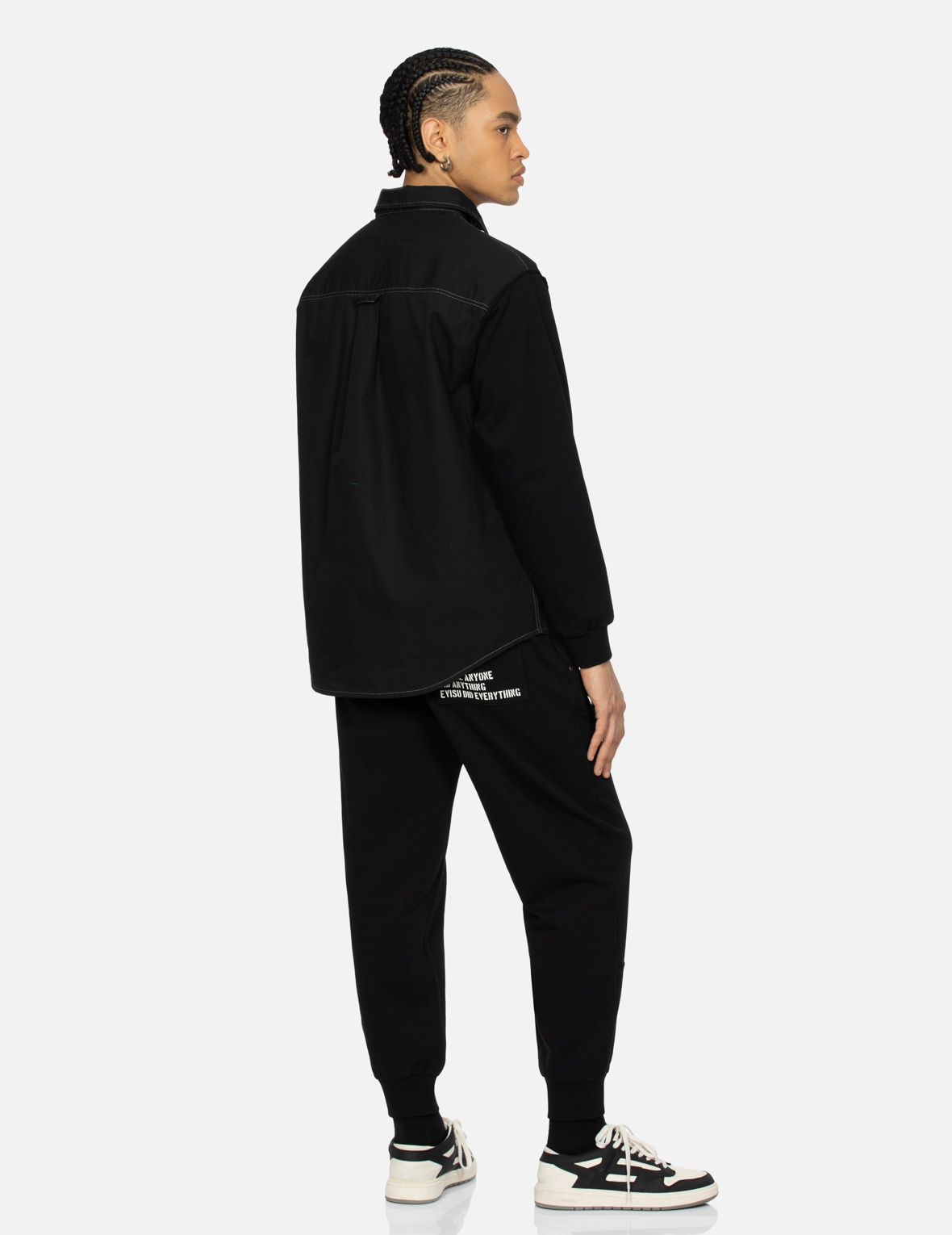 HAND-STITCHED AND MULTI-PRINT RELAX FIT SWEATPANTS - 3