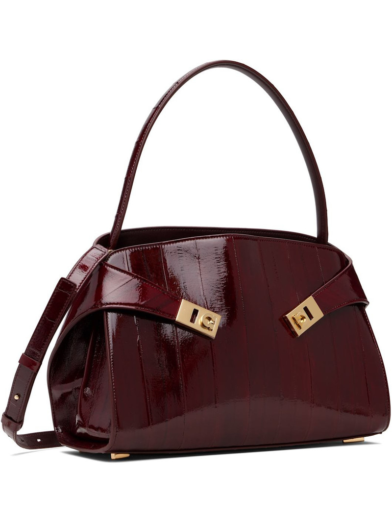 FERRAGAMO Burgundy Hug Soft Shoulder Bag outlook