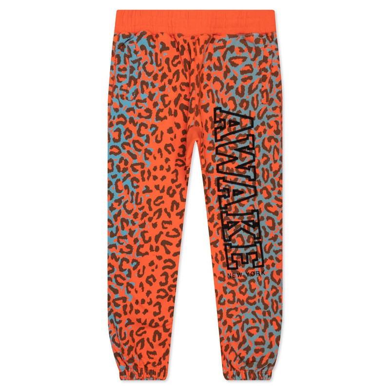 AWAKE BLOCK LOGO SWEATPANT - PRINTED LEOPARD 1
