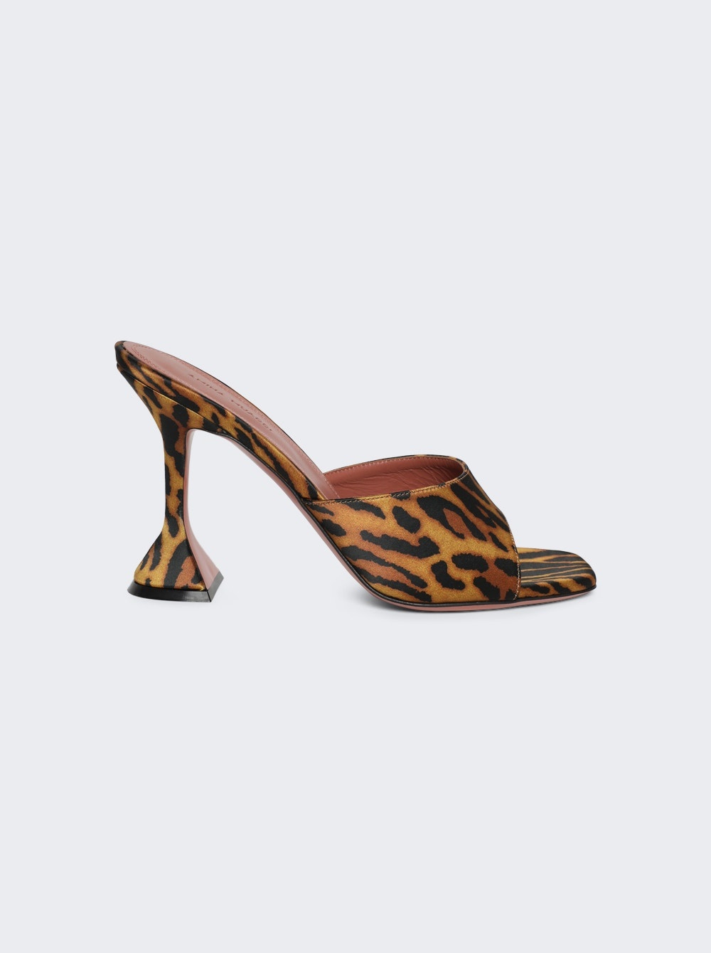 Lupita Satin Slipper Sandals Tiger Print - 1