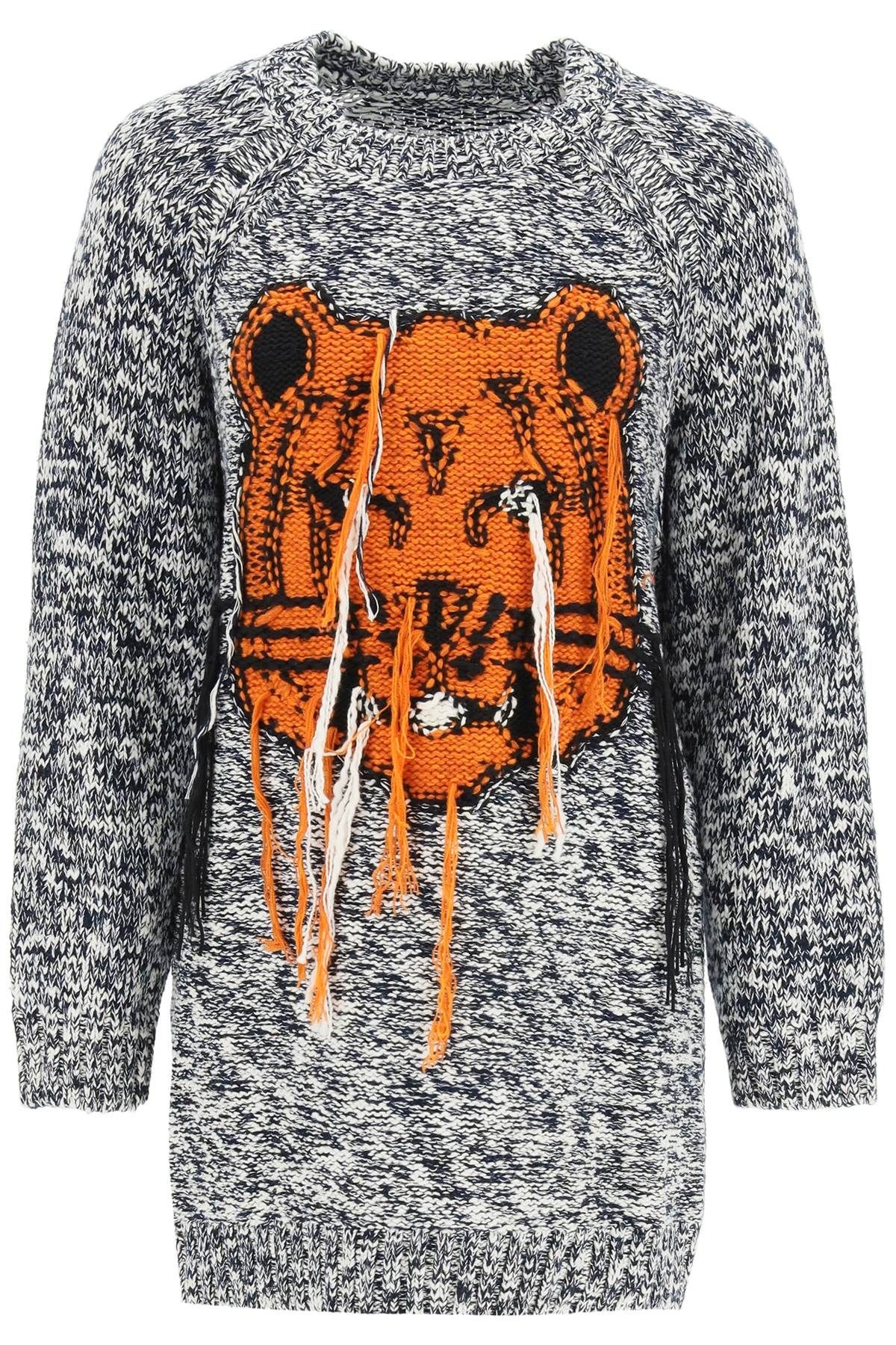 INSIDE OUT SWEATER WITH JACQUARD TIGER - 1