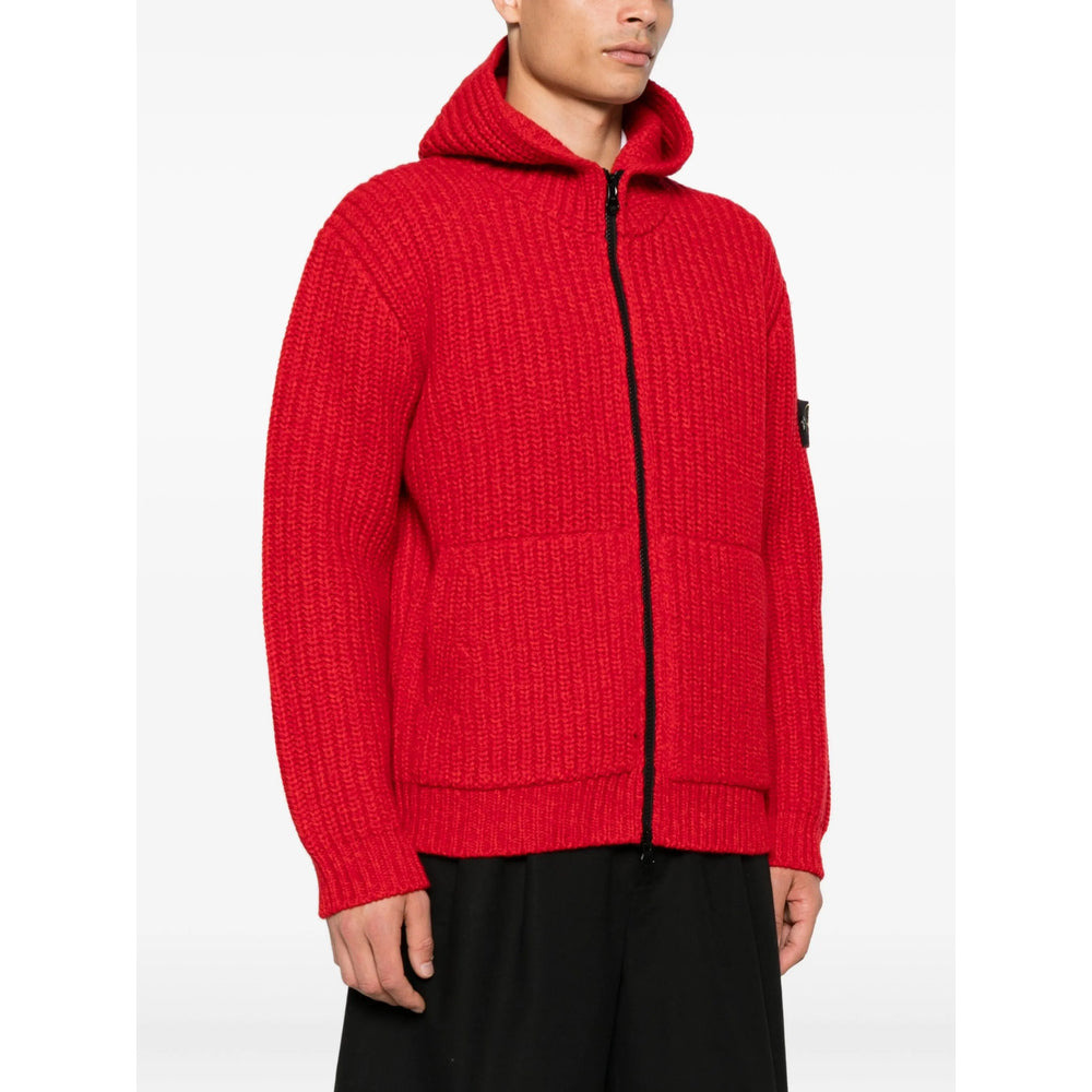Stone Island Red Jackets - Hooded Jackets Men - 5